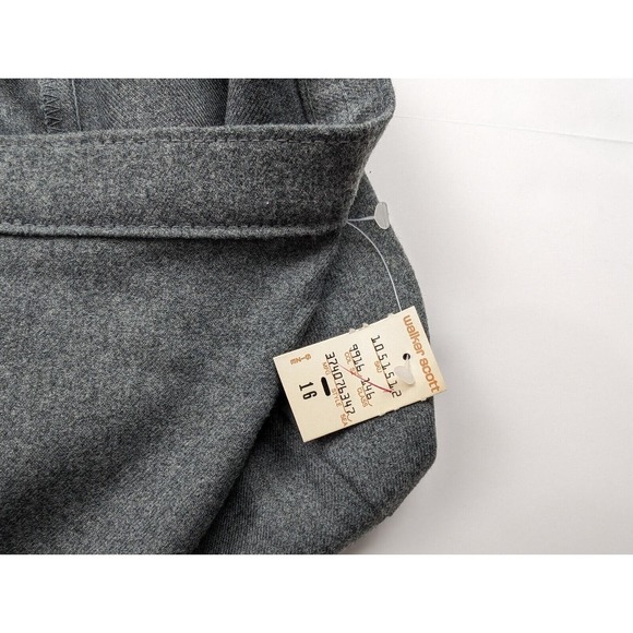 Vintage 70s Pants Levi Strauss Gray Polyester High Waist Misses Size 16 New - Picture 6 of 8